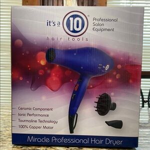 It's a 10 Professional Hair Dryer - Blue and Red